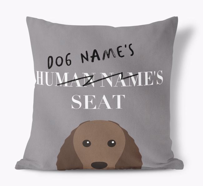 Human's Seat: Personalized {breedFullName} Canvas Pillow